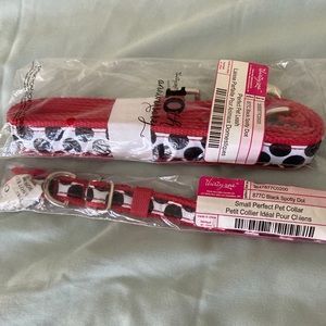 Thirty one Small dog collar and leash